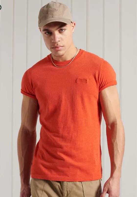 Steals and Deals Super Dry Vintage Embroidery T-Shirt, Orange