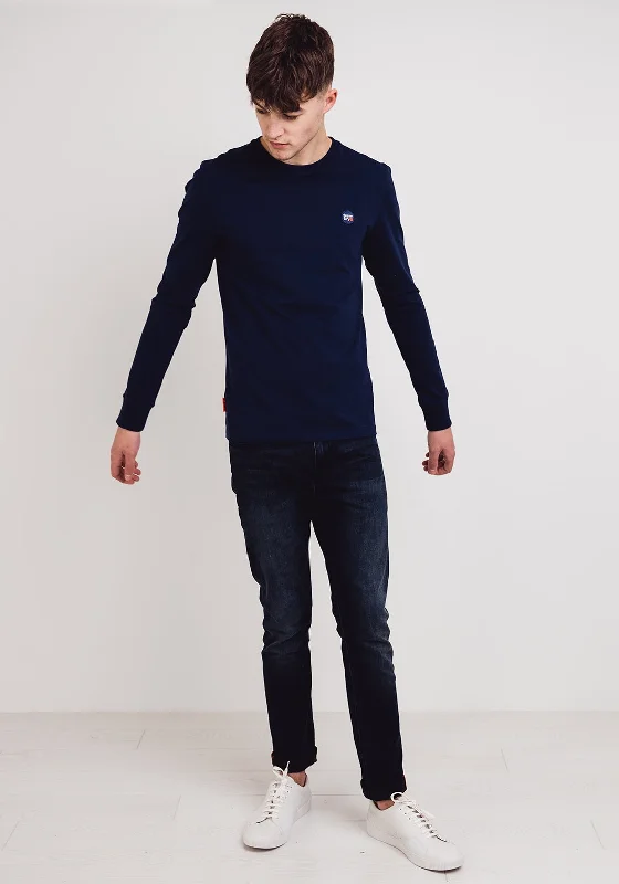 Weekend Bargains to Enjoy Superdry Collective Long Sleeve T-Shirt, Rich Navy