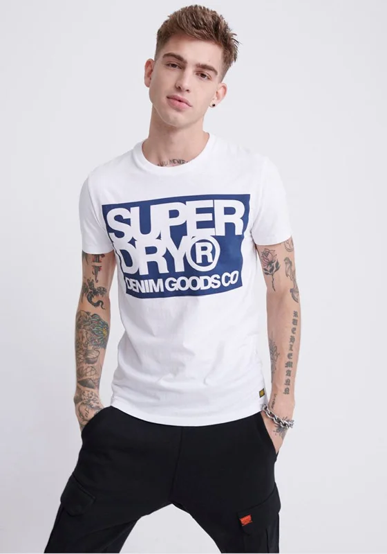 Weekend Deals That Excite Superdry Denim Goods Co Print T-Shirt, White
