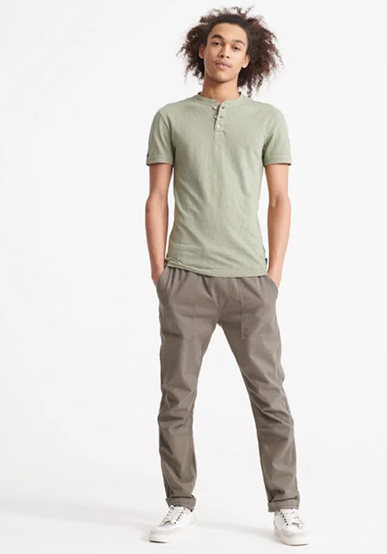 Weekend Specials to Savor Superdry Heritage Grandad T-Shirt, Oil Green