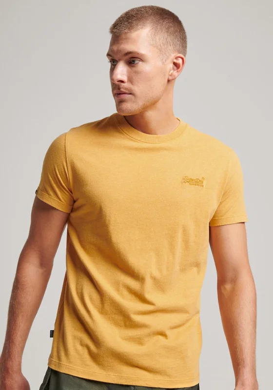 Special Discount Superdry Vintage Logo Embroidered T-Shirt, Ochre Marl