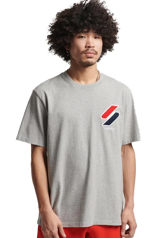 Factory Direct Sale Superdry Code Classic APQ T-Shirt, Grey Marl