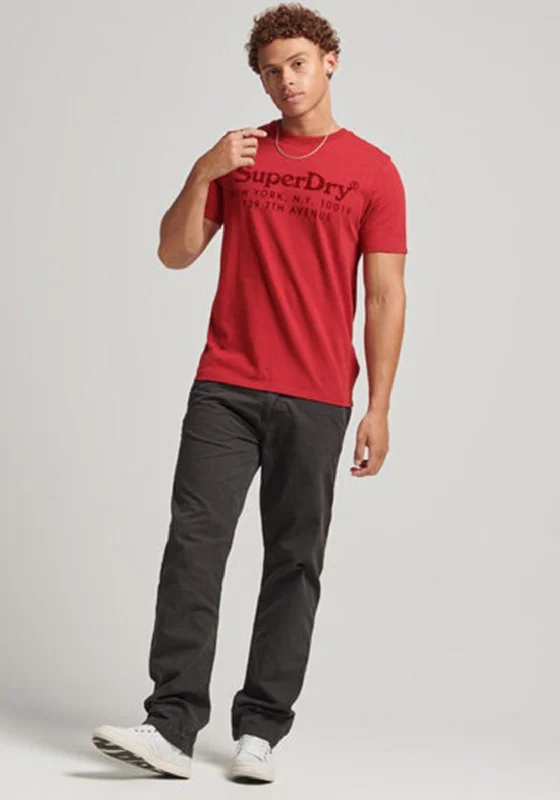 Special Discount Superdry Vintage Venue Tonal T-Shirt, Rich Red Marl