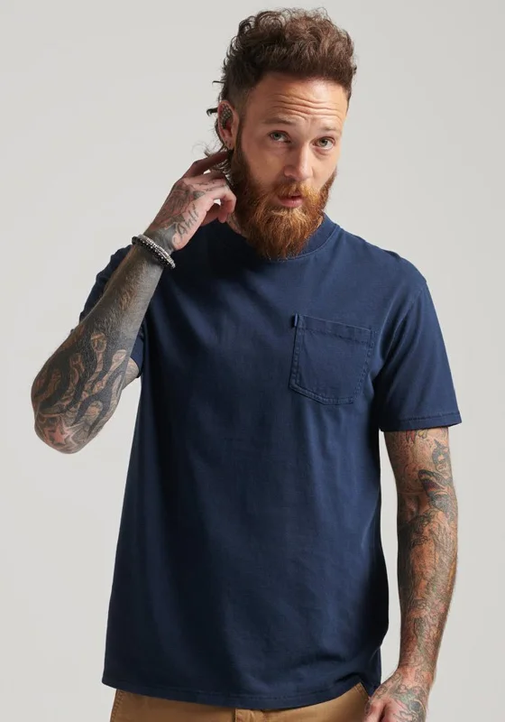 Crazy Deals Superdry Vintage Workwear Pocket T-Shirt, Nautical Navy