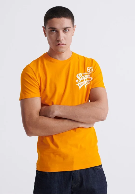 Weekend Deals That Amaze Superdry Script Classic T-Shirt, Vivid Marigold