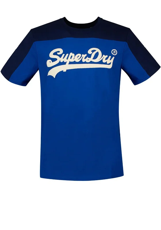 Super Savings Superdry Vintage Logo Colour Block T-Shirt, Regal Blue
