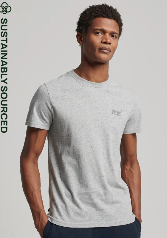 Daily Special Superdry Vintage Logo Embroidered T-Shirt, Pumice Stone Marl
