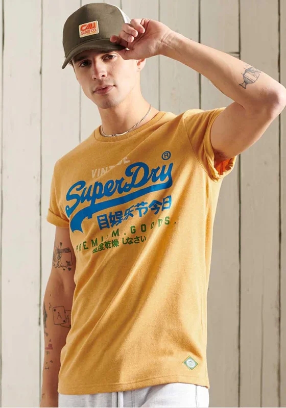 Take Advantage Superdry Vintage Logo Tri T-Shirt, Yellow