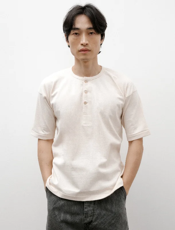 Overstock Lot 613 Henry Neck Shirt Ivory