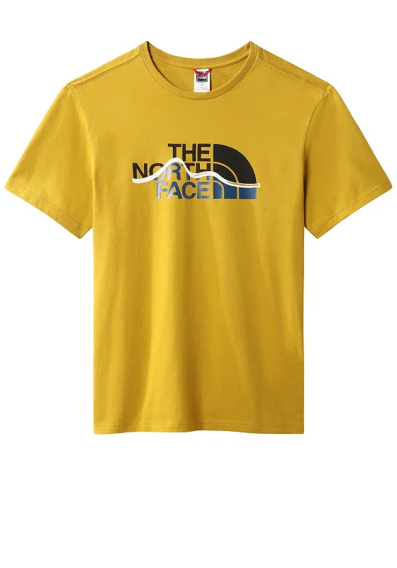 Act Fast The North Face Mens Mountain Line T-Shirt, Mineral Gold