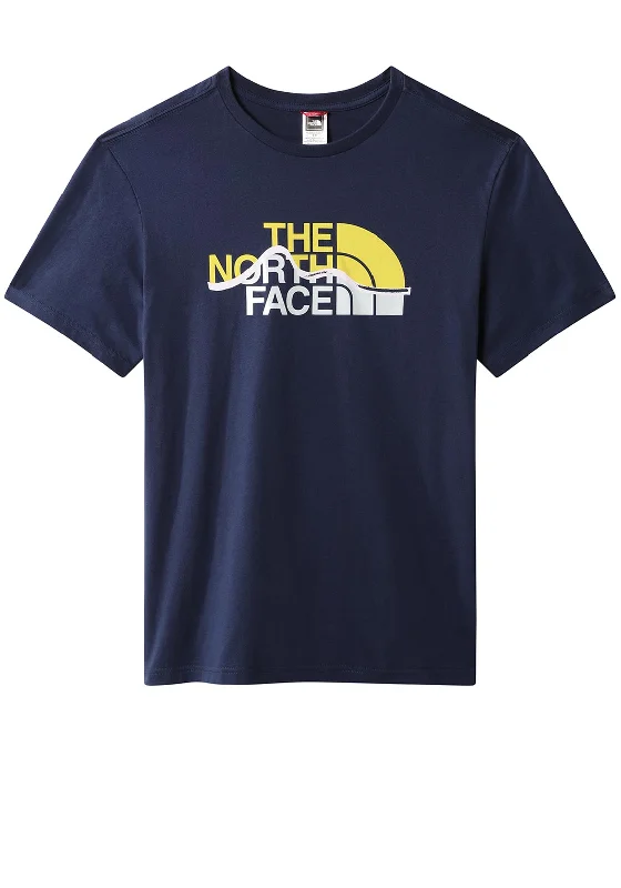 Amazing Deals The North Face Mens Mountain Line T-Shirt, Summit Navy