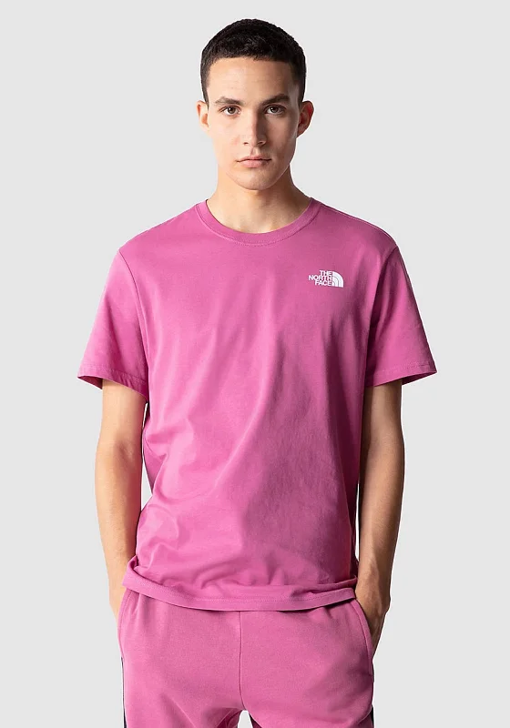 Closeout The North Face Mens Redbox T-Shirt, Red Violet