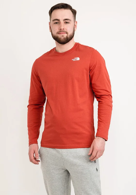 Exclusive Offer The North Face Red Box Long Sleeve T-Shirt, Tandoori Spice Red