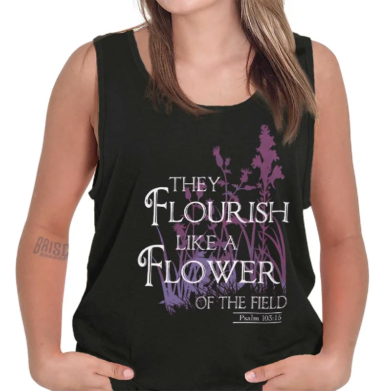Top Pick They Flourish Like A Flower Tank Top