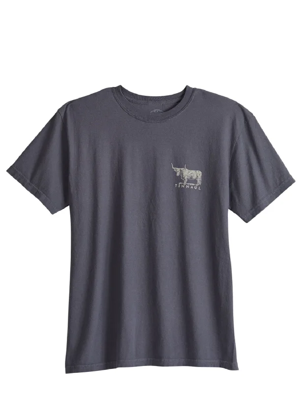 Weekend Discounts to Snag Tin Haul Mens Western Supply Bull Grey 100% Cotton S/S T-Shirt Weekend Discounts to Snag Tin Haul Mens Western Supply Bull Grey 100% Cotton S/S T-Shirt