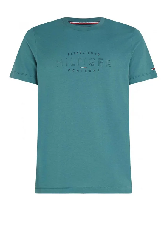 Price Drop Tommy Hilfiger Curve Logo T-Shirt, Frosted Green