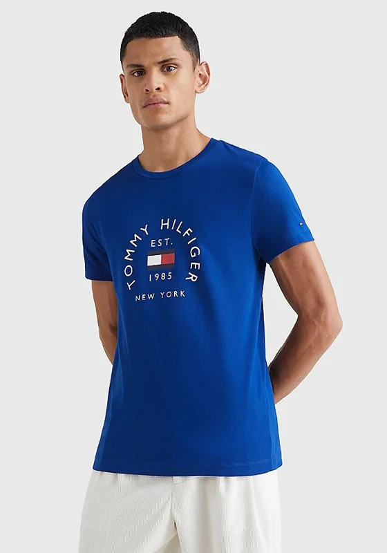 Weekend Discounts You Deserve Tommy Hilfiger Flag Arch T-Shirt, Bold Blue