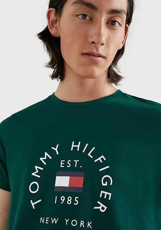 Price Cut Tommy Hilfiger Arched Logo T-Shirt, Hunter