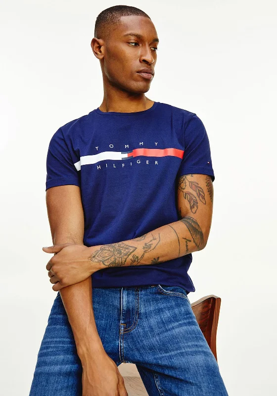 Limited Time Discount Tommy Hilfiger Global Stripe T-Shirt, Yale Navy