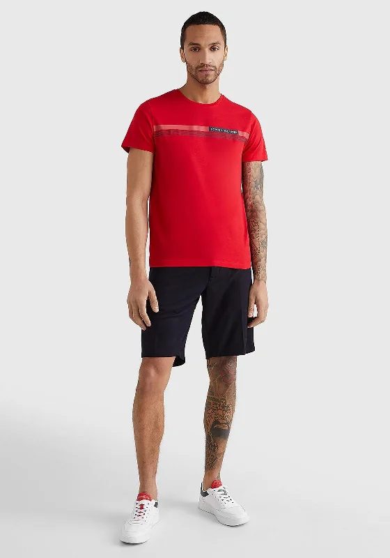 Today's Special Tommy Hilfiger Signature Tape Logo T-Shirt, Primary Red
