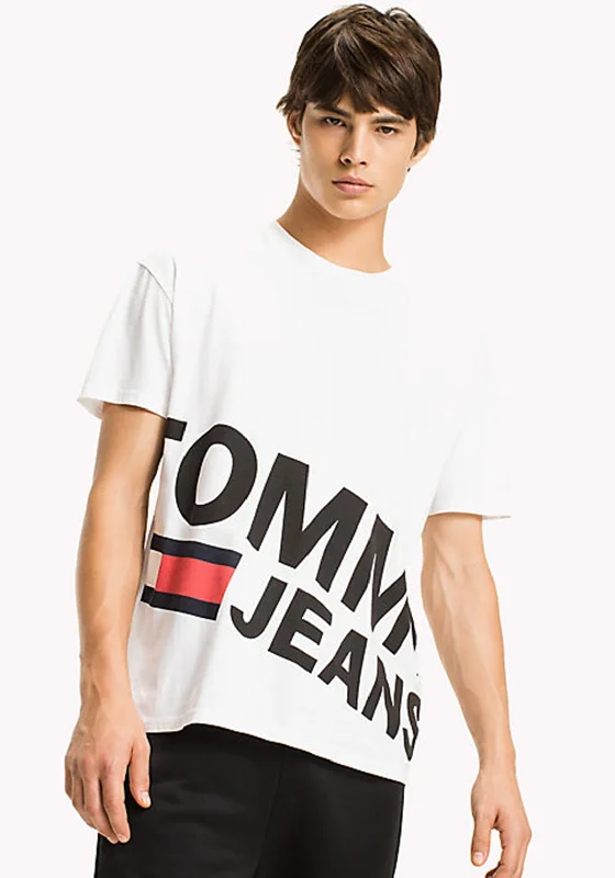 Unmissable Offer Tommy Jean’s Men’s Magnified Logo T-Shirt, White