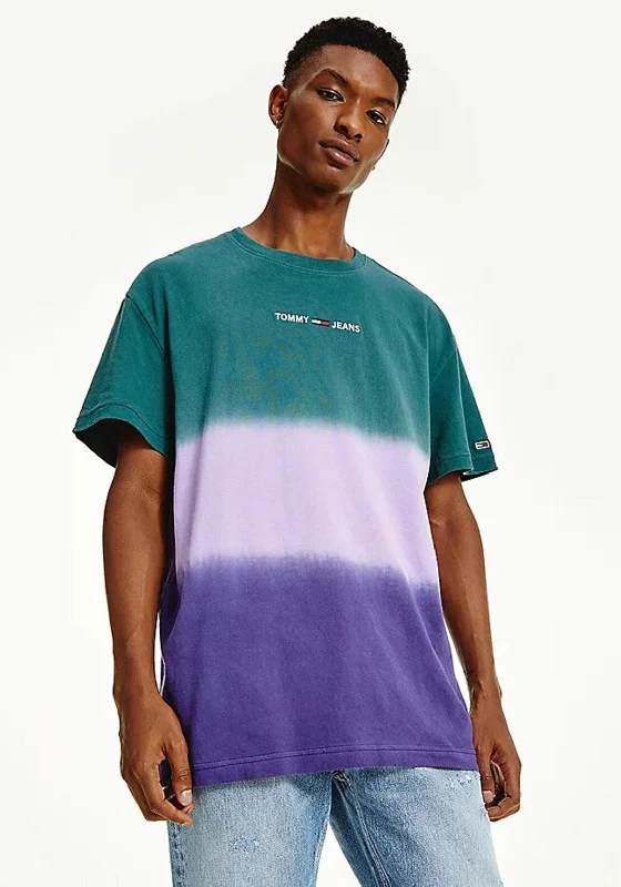 Exclusive Offers Tommy Jeans Colour Block Dip Dye T-Shirt, Violet Viola
