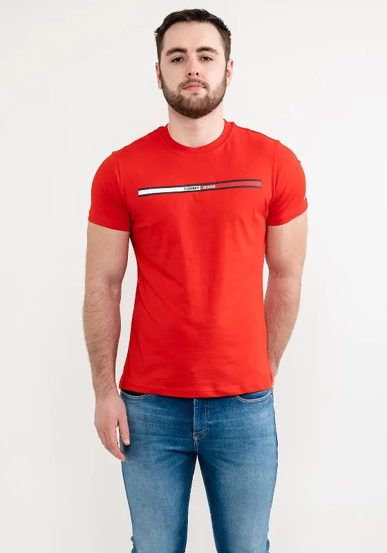 Top Pick Tommy Jeans Essential Flag T-Shirt, Red