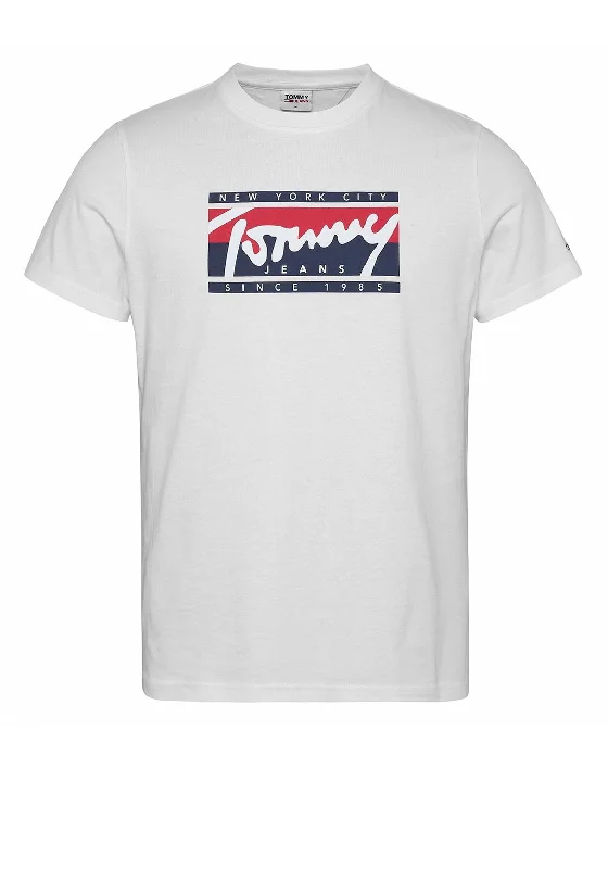 Daily Deals Tommy Jeans Essential Tommy Script T-Shirt, White
