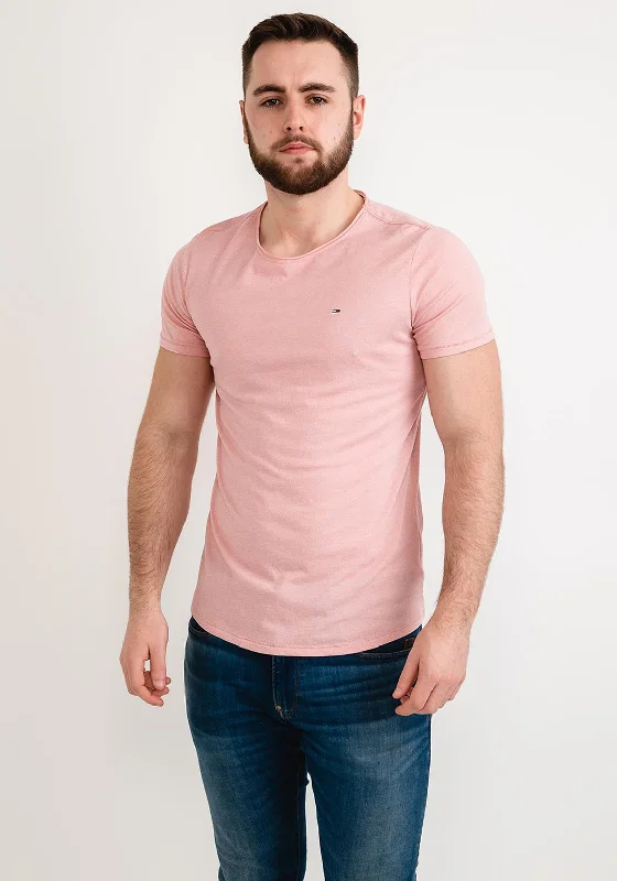 Exclusive Deal Tommy Jeans Jaspe Crew Neck T-Shirt, Broadway Pink Heather