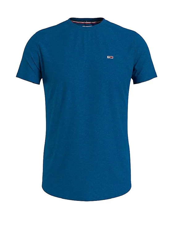 Early Bird Tommy Jeans Jaspe Crew Neck T-Shirt, Regatta Blue Heather