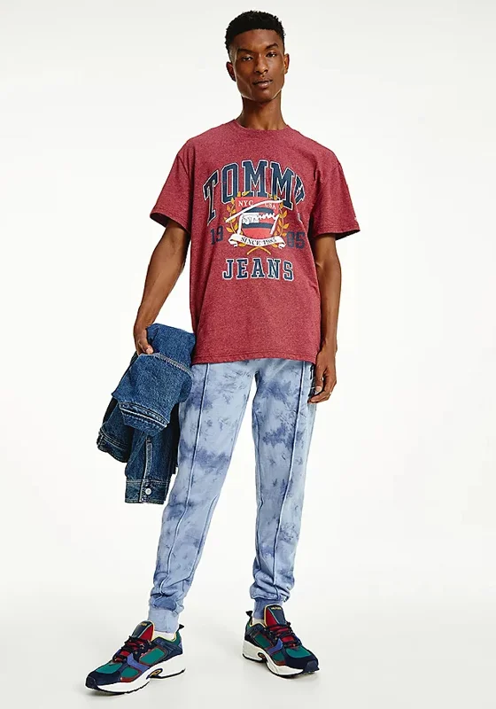 Special Offer Tommy Jeans Vintage Logo Washed T-Shirt, Bing Cherry
