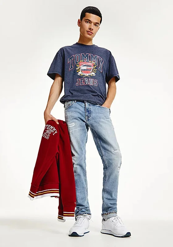 Shop Now Tommy Jeans Vintage Logo Washed T-Shirt, Twilight Navy