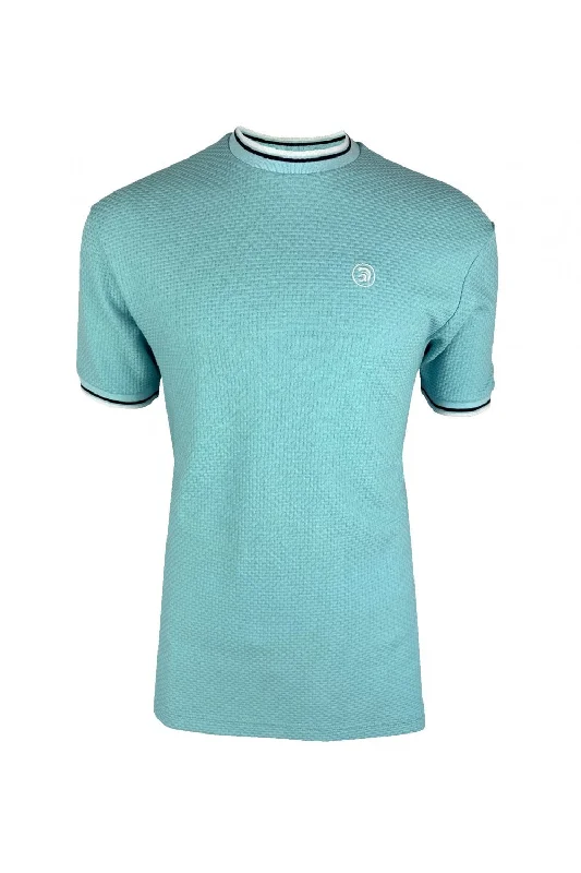 While Supplies Last Trojan Records Men's TC1037 Twin Tipped Textured T Shirt Mint Green