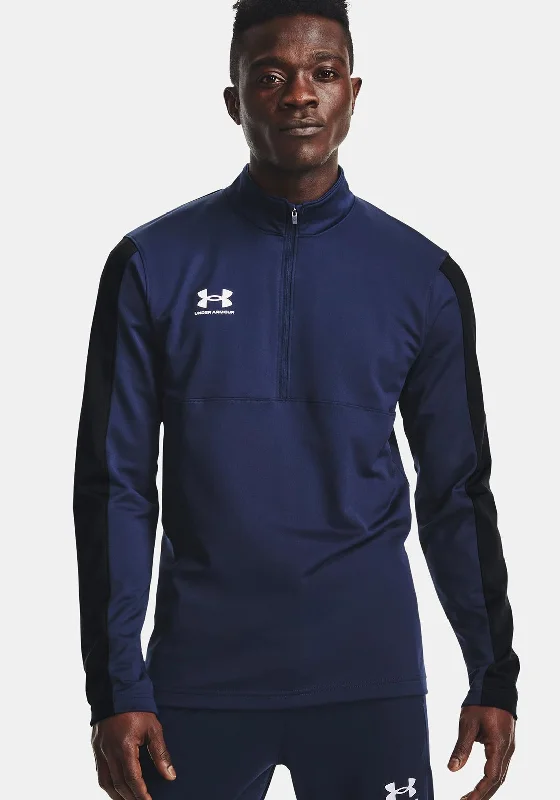 Incredible Offers Under Armour Mens Challenger Midlayer Half Zip Top, Navy