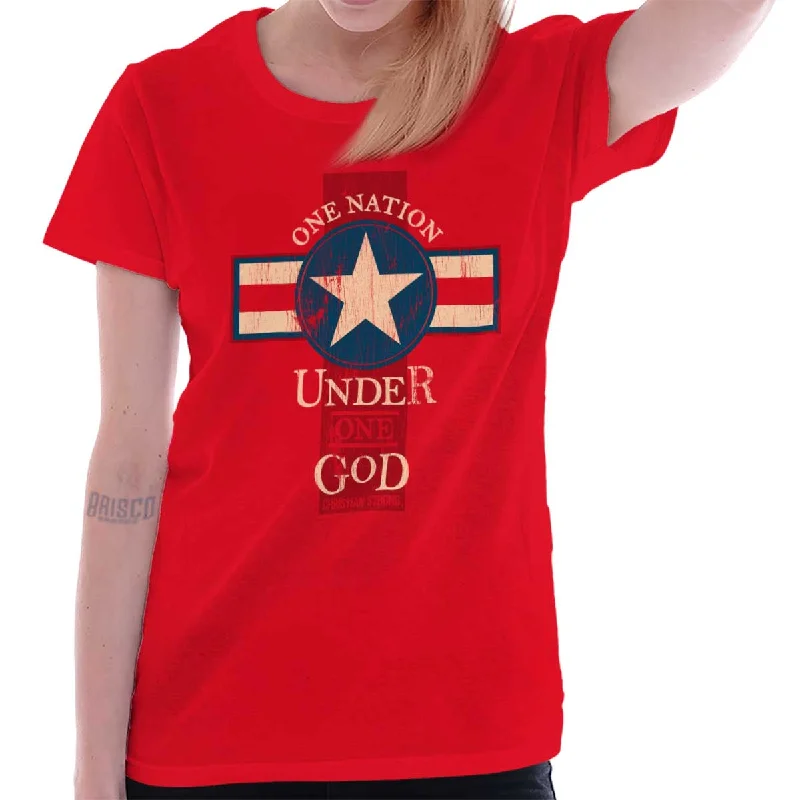 Mega Sale Under God Ladies T Shirt
