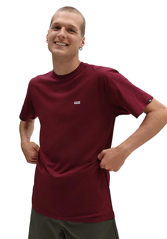 Deal Dash Vans Left Chest Logo T-Shirt, Burgundy