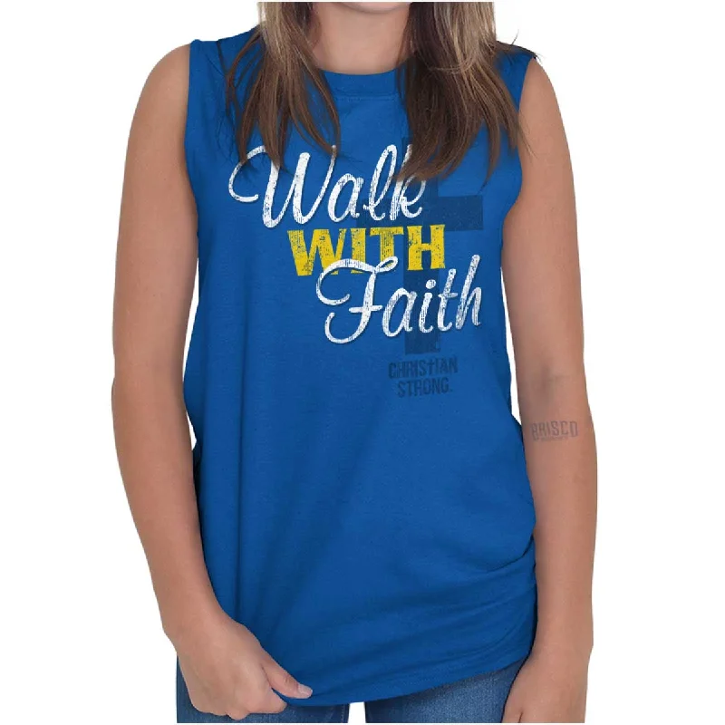 Exclusive Deal Walk With Faith Sleeveless T-Shirt