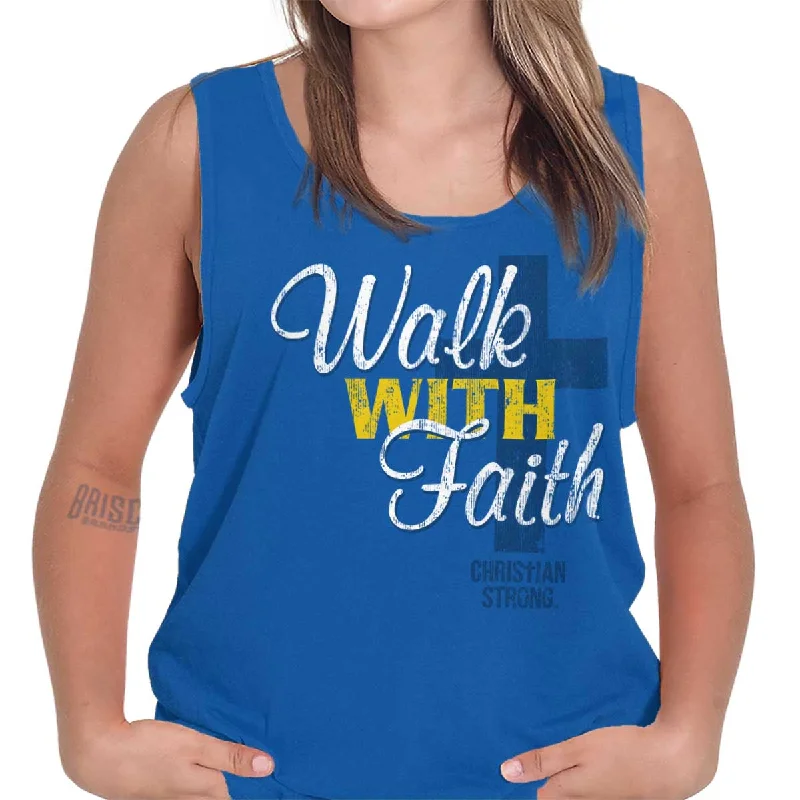 Great Bargain Walk With Faith Tank Top
