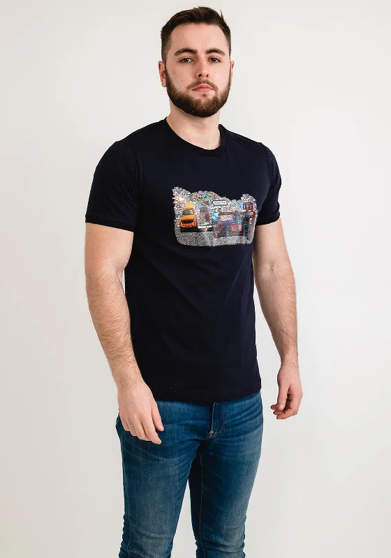 Big Savings White Label Legend Street Print T-Shirt, Navy
