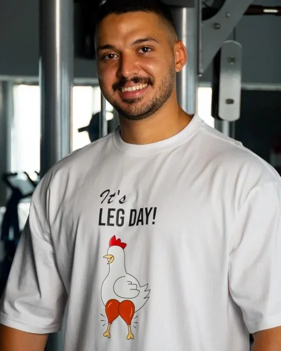 Online Exclusive White Leg Day T-Shirt