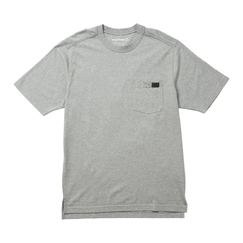 Lowest Price Wolverine Mens Guardian Work Tee Light/Pastel Grey 100% Cotton S/S T-Shirt Lowest Price Wolverine Mens Guardian Work Tee Light/Pastel Grey 100% Cotton S/S T-Shirt