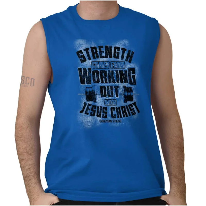 Limited Time Working Out With Christ Sleeveless T-Shirt