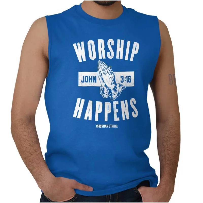 Deal Frenzy Worship Happens Sleeveless T Shirt