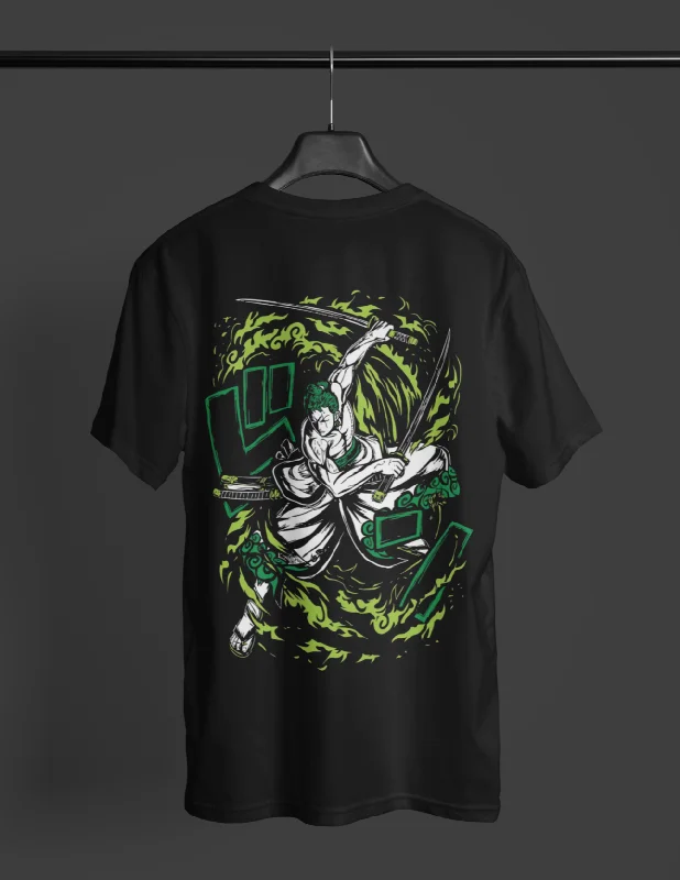 Instant Savings Zoro - One Piece:  Anime- Oversized T-Shirts